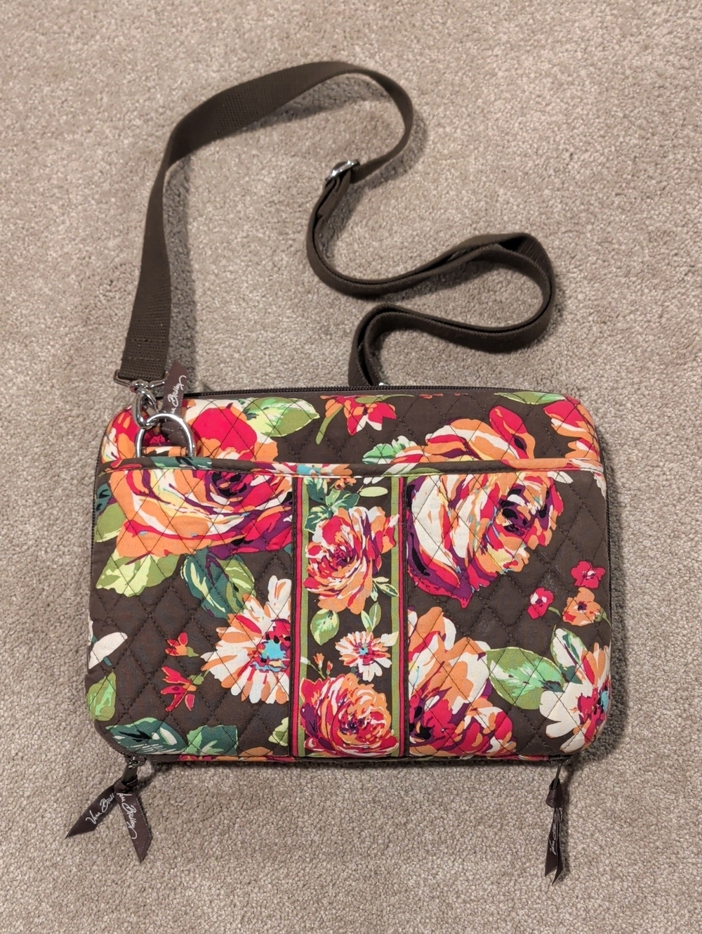Vera Bradley English Rose Tablet iPad Case Crossbody Retired Pattern